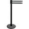 Afzetpaal met trekband GLA 29, zwart, trekband zwart/wit