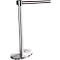 Afzetpaal met trekband nirosta, trekband zwart/wit