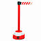 Afzetpaal met trekband, rood, Trekband rood/wit
