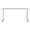 Agenda bureau, mechanisch in hoogte verstelbaar, B 1600 x D 800 x H 680-910 mm, lichtgrijs/zilver