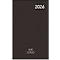 Agenda de poche Korsch Saturn Edition Nature 2026, A6, 30 pages, aperçu mensuel, calendrier pour D/GB/F/I, carnet d'adresses interchangeable, carton, noir