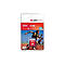 AgfaPhoto SDHC Speicherkarte 16GB in der Originalverpackung vor blauem Himmel und Laufbahn.