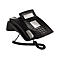 Schwarzes AGFEO IP-Telefon mit Display, Tastenfeld und Hörer auf weißem Hintergrund.