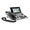 AGFEO IP-Telefon in Silber und Schwarz mit Farbdisplay und Kalenderanzeige vor weißem Hintergrund.