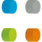 Aimant néodyme Maul, 8 pièces, jusqu'à 1,5 kg, enrobage silicone, Ø 12 x P 6 mm, couleurs assorties