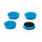 Aimants puissants, Ø 40 mm, force d'adhérence env. 1200 g, 4 p., bleu
