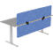 Akoestische scheidingswand AKUSTIX Vario, geluidsabsorptieklasse B, dikte 18 mm, zonder clips, PET-vilt, B 1600 of 1800 mm, blauw of grijs