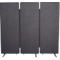 Akoestische scheidingswand Luxor - 3 panelen - Post-Consumer Recyclingmaterialien - B 1830 x D 35 x H 1680 mm - leigrijs