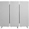 Akoestische scheidingswand Luxor - 3 panelen - Post-Consumer Recyclingmaterialien - B 1830 x D 35 x H 1680 mm -lichtgrijs