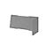 Akoestische scheidingswand, voor bureaus, L-vormig, geluiddemper klasse C, kabelgeleiding, B 1435/1360 x D 650 x H 600 mm, vlies, grijs gemoffeld