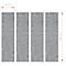 Akoestische wandelementen, 4 stuks, geluiddemper klasse C, bevestiging met magneetstrips, B 250 x H 1000 mm, vlies, grijs gemoffeld