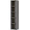 Aktenregal Porto, 4 Einlegeböden, 5 OH, B 450 x T 400 x H 1970 mm, graphit