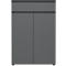 Aktenschrank Aalborg, 1 Schublade, 2 Türen, 2 Fachböden, Möbelgleiter, melaminharzbeschichtet, B 810 x T 400 x H 1200 mm, graphit