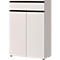 Aktenschrank Aalborg, 1 Schublade, 2 Türen, 2 Fachböden, Möbelgleiter, melaminharzbeschichtet, B 810 x T 400 x H 1200 mm, graphit