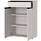 Aktenschrank Aalborg, 1 Schublade, 2 Türen, 2 Fachböden, Möbelgleiter, melaminharzbeschichtet, B 810 x T 400 x H 1200 mm, graphit