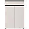 Aktenschrank Aalborg, 1 Schublade, 2 Türen, 2 Fachböden, Möbelgleiter, melaminharzbeschichtet, B 810 x T 400 x H 1200 mm, graphit