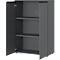 Aktenschrank Aalborg, 2 Türen, 2 Fachböden, Möbelgleiter, melaminharzbeschichtet, B 810 x T 400 x H 1200 mm, graphit