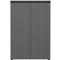 Aktenschrank Aalborg, 2 Türen, 2 Fachböden, Möbelgleiter, melaminharzbeschichtet, B 810 x T 400 x H 1200 mm, graphit