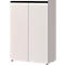 Aktenschrank Aalborg, 2 Türen, 2 Fachböden, Möbelgleiter, melaminharzbeschichtet, B 810 x T 400 x H 1200 mm, kaschmir