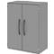 Aktenschrank BARI, 3 Ordnerhöhen, 2 Böden, B 819 x T 430 x H 1117 mm, mittelgrau/mittelgrau
