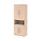 Aktenschrank BARI, 6 OH, 3 Böden, 1 offenes Fach, B 819 x T 430 x H 2174 mm, Ahorn-Dekor