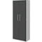 Aktenschrank BARI, 6 OH, 5 Böden, Schloss, B 819 x T 430 x H 2174 mm, hellgrau/anthrazit