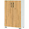 Aktenschrank Profi 2.0, 2 Einlegeböden, 3 OH, B 800 x T 400 x H 1230 mm, Grandson-Eiche/weiß