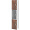 Aktenschrank TEQSTYLE, 6 OH, Glastür links, B 400 x T 419 x H 2185 mm, Oxido/weiß