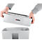 Aktenvernichter Dahle PaperSAFE 100, Partikelschnitt 5 x 18 mm, P-4, 12 l, 5 Blatt Schnittleistung, grau