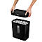 Aktenvernichter Fellowes® Powershred P-42C, Partikelschnitt 4 x 34 mm, P-4, 15 l, 8 Blatt Schnittleistung, schwarz