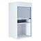 Aktos L rolluikkast, 2 dossierhoogtes, afsluitbaar, beugelgreep, B 500 x D 400 x H 930 mm, hout, wit