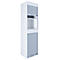 Aktos XL rolluikkast, 4 dossierhoogtes, afsluitbaar, beugelgreep, B 500 x D 400 x H 1860 mm, hout, wit