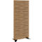Akustik Trennwand Paperflow®, 30 mm starker Akustik-Schaumstoff, Holz, Buche lackiert, B 795 x T 370 x H 1800 mm