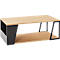 Albi salontafel, B 1000 x D 550 x H 360 mm, metalen frame/gestrekt blad met echt houtfineer, licht eiken/zwart gelakt