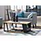Albi salontafel, B 1000 x D 550 x H 360 mm, metalen frame/gestrekt blad met echt houtfineer, licht eiken/zwart gelakt