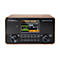 Albrecht Audio Digitalradio DR 865 in Holzoptik mit Farbdisplay und Tasten für Senderspeicher und Menüfunktionen.