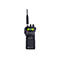 Schwarzes Midland ALAN 42 DS Handfunkgerät mit Antenne und beleuchtetem LC-Display auf weißem Grund.