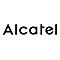 Schwarzer Alcatel-Schriftzug in moderner, abgerundeter Schriftart auf weißem Hintergrund.