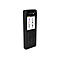 Schwarzes Alcatel-Lucent DECT-Mobilteil mit Menüanzeige auf dem Display vor weißem Hintergrund.