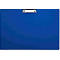 Blue clipboard with silver clip.