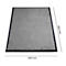 Alfombra gris claro con borde gris oscuro, que muestra las dimensiones de 600 mm x 850 mm.