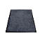 Alfombra gris con marco negro, cuadrada.