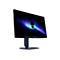 Moniteur Alienware noir avec le logo alien sur l'écran. Le moniteur est placé sur un fond blanc.