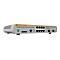 Allied Telesis x230-10GT Netzwerk-Switch mit grauer Frontblende, gelbem Akzent und diversen LAN-Anschlüssen.