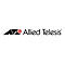 Firmenlogo von Allied Telesis in Schwarz mit einem roten, gestreiften Kreiselement.