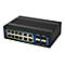 Schwarzer Allnet Netzwerk-Switch mit 16 Ports vor weißem Hintergrund.