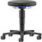 Allround Hocker Bimos, höhenverstellbar, Doppelrollen, PU-Schaum, Farbring blau