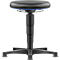 Allround kruk Bimos, zithoogte verstelbaar 450-650 mm, met glijders, kunstlederen bekleding, afwasbaar, ongevoelig voor oliën &amp; ontsmettingsmiddelen, kleur ring blauw