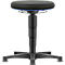 Allround kruk Bimos, zithoogte verstelbaar 450-650 mm, met glijders, stoffen bekleding, ademend, kleur ring blauw