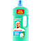 Türkise Plastikflasche Meister Proper Allzweckreiniger mit XXL-Pack-Aufkleber und Blumen-Motiv.